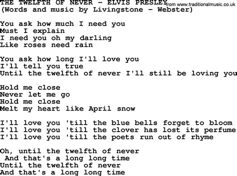 12th of never song lyrics